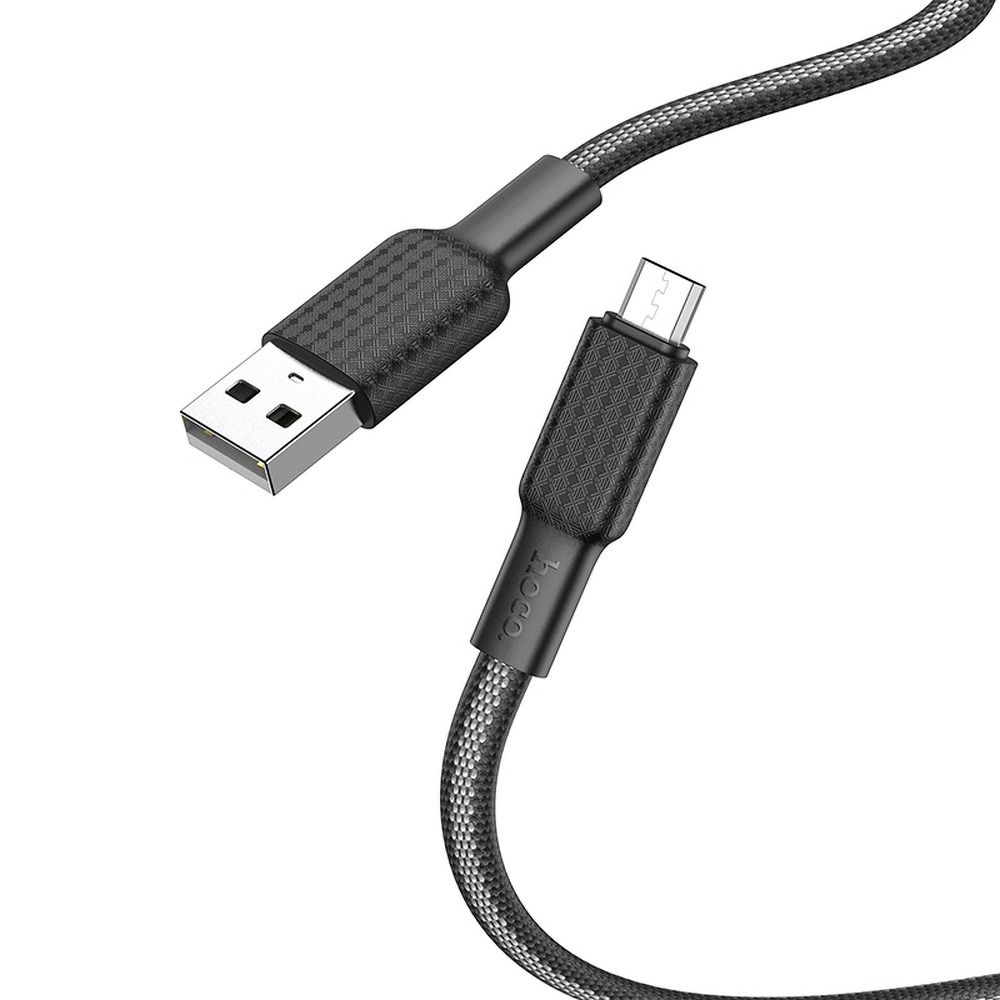 HOCO X69 USB-A - microUSB data- ja latauskaapeli, 18W, 1m, musta