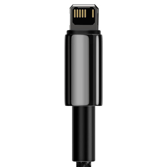 Tieto- ja latauskaapeli USB-A - Lightning Baseus Tungsten Gold, 20W, 1m, musta CALWJ-01