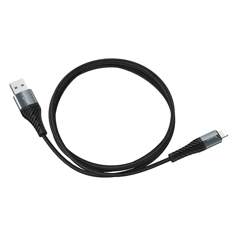Tieto- ja latauskaapeli USB-A - Lightning HOCO X38 Cool, 18W, 1m, musta, musta