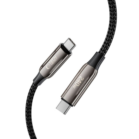 USB-C - USB-C Tech-Protect UB10T Ultraboost -data- ja latauskaapeli, 240W, 1m, Musta