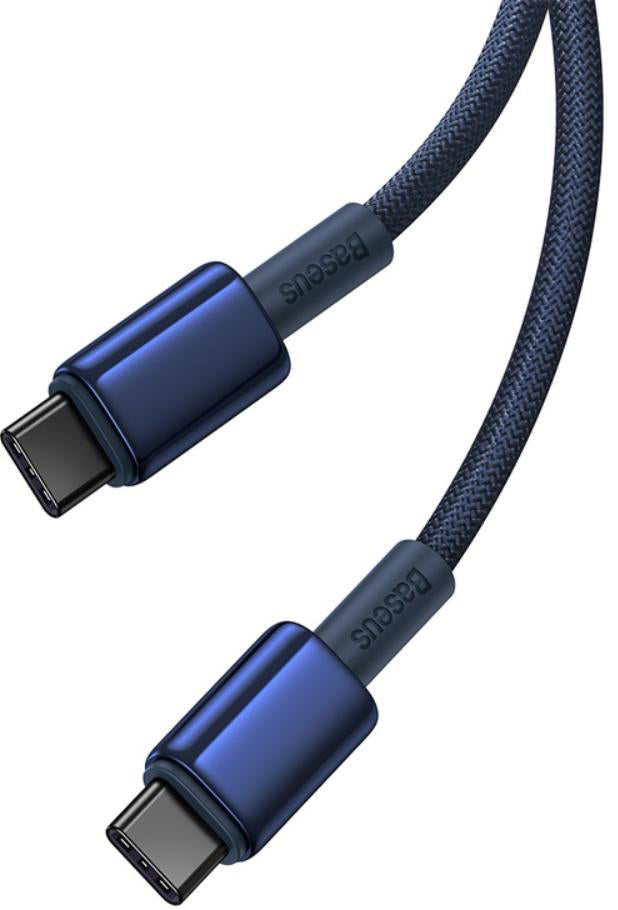 USB-C - USB-C Baseus Tungsten Gold -data- ja latauskaapeli, 100W, 2m, Tummansininen P10319800321-04