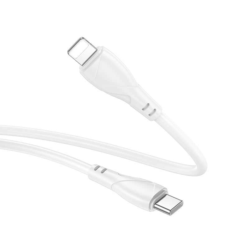 USB-C - USB-C Borofone BX121 Energy -kaapeli, 60W, 1m, Valkoinen