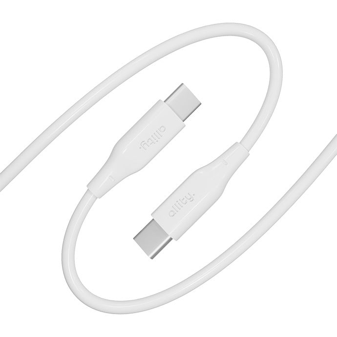 USB-C - USB-C Allity -data- ja latauskaapeli. AUC-02, 100W, 2m, Valkoinen