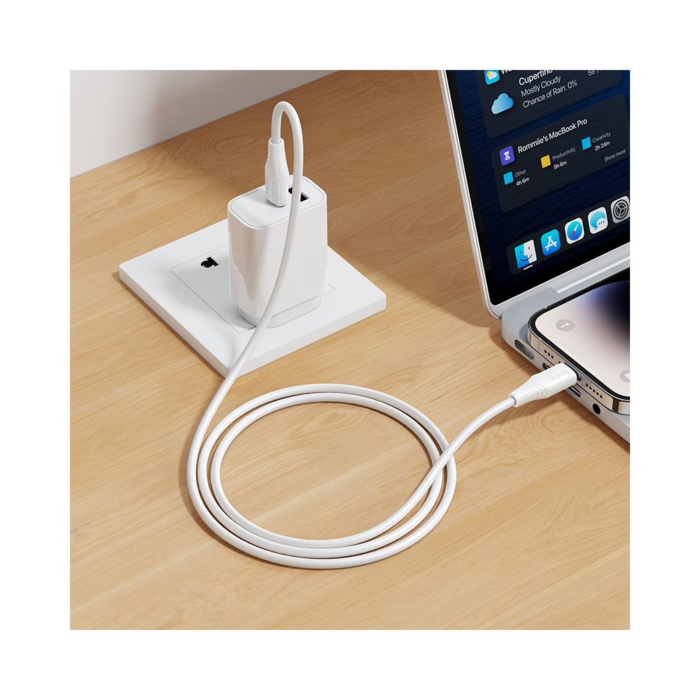 USB-C - Lightning HOCO X124 Data- ja Latauskaapeli, 27W, 1m, Valkoinen
