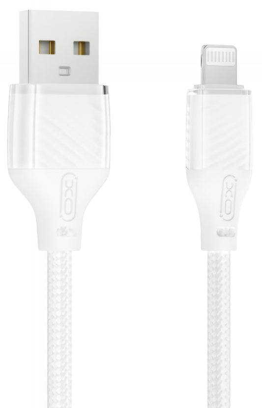 USB-A to Lightning Data and Charging Cable XO Design NB291, 18W, 1m, White
