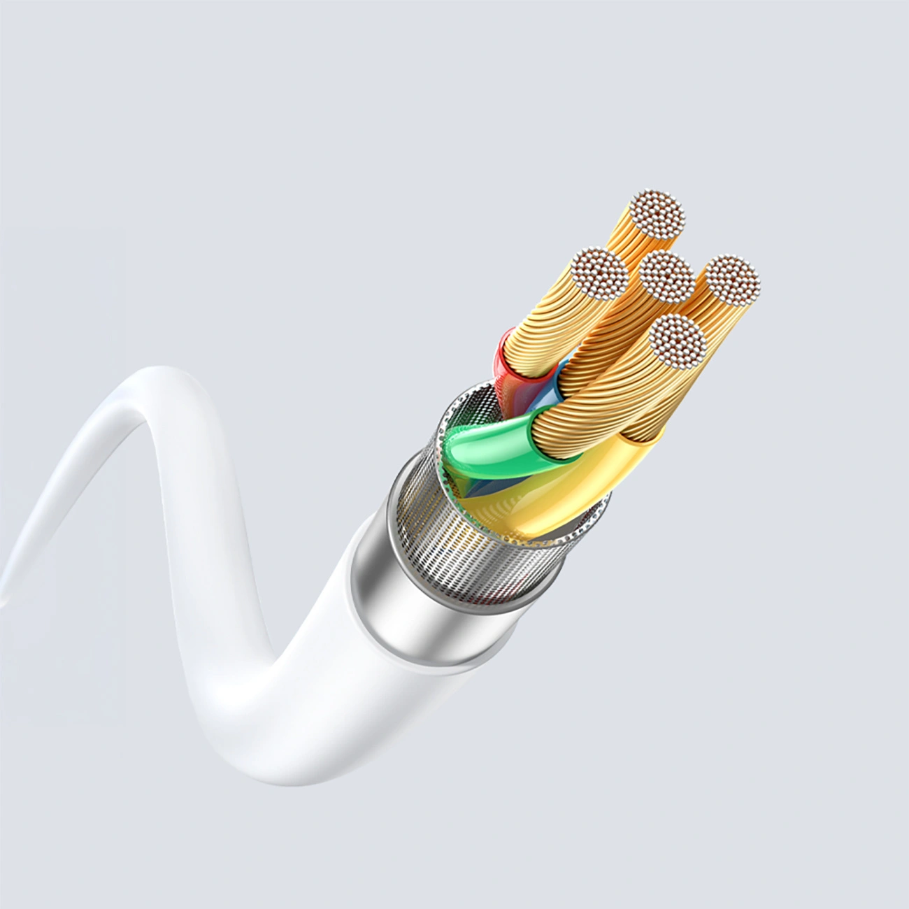 USB-C - USB-C Dudao L25SC Data- ja Latauskaapeli, 60W, 2m, Valkoinen