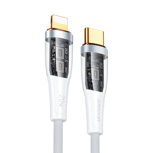 USB-C - Lightning Tietojen ja Latauksen Kaapeli Joyroom S-CL020A3, 20W, 1,2m, Valkoinen
