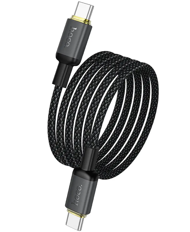 USB-C-tietojen ja latauskaapeli - USB-C HOCO X128 Benefit, 60W, 1m, Musta