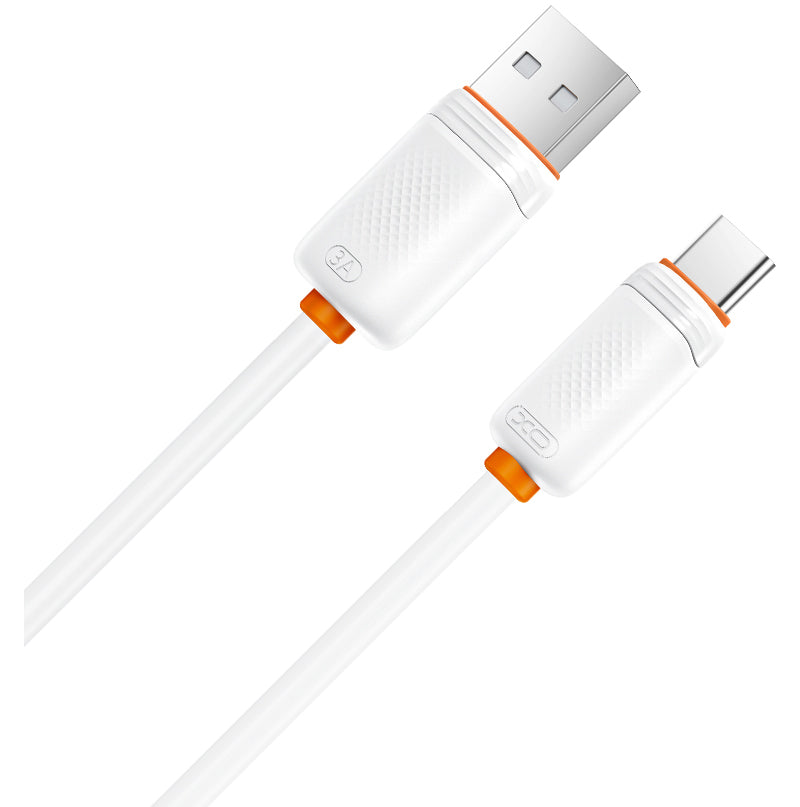 USB-A - USB-C Tietojen ja Latauksen Kaapeli XO Design NB302, 18W, 1m, Valkoinen