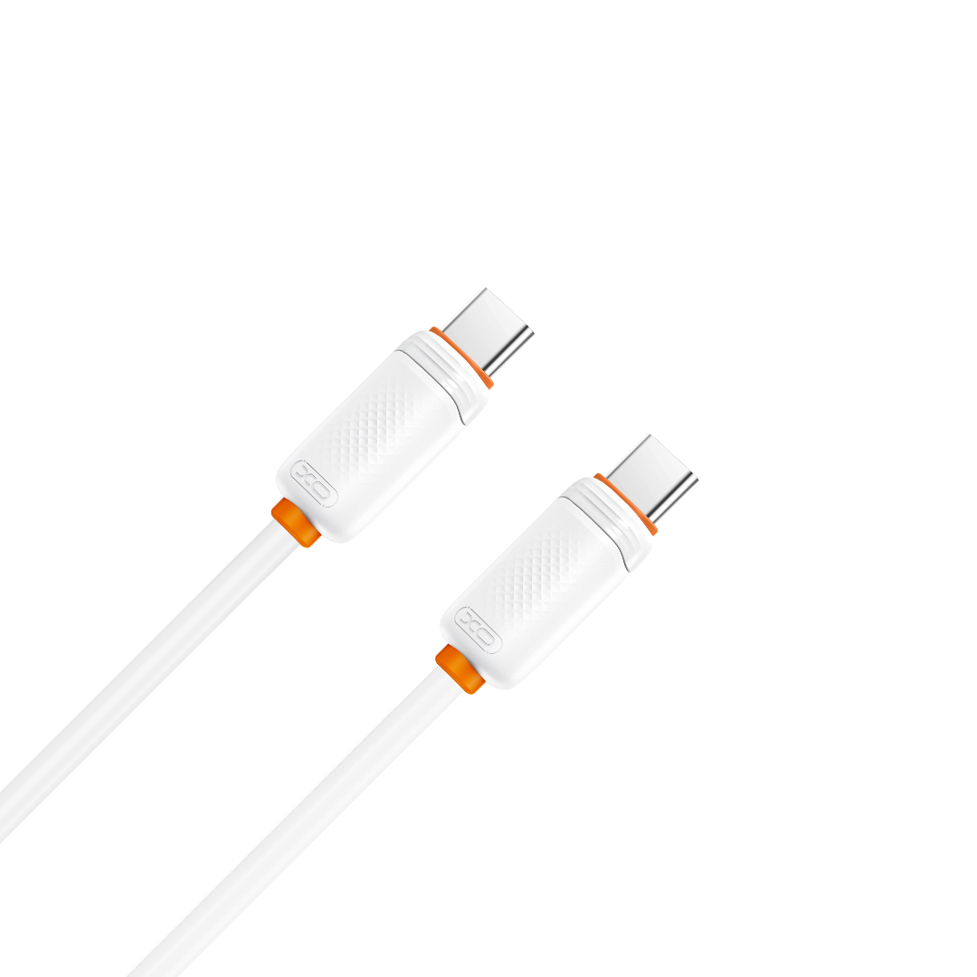 USB-C - USB-C XO Design NB-Q298 -tietojen ja latauksen kaapeli, 240W, 1m, valkoinen