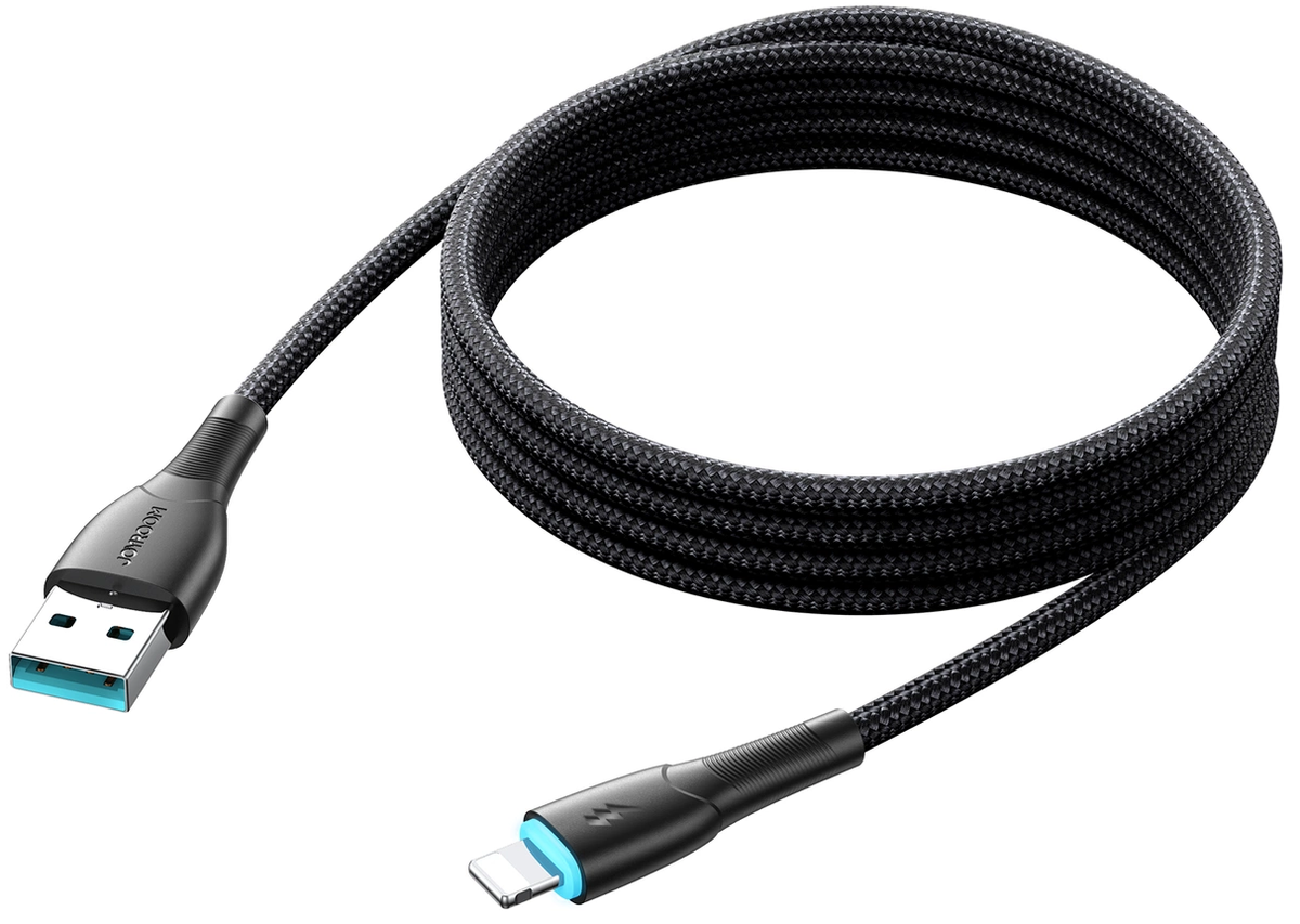 Joyroom SA32-AL3 USB-A–Lightning-datakaapeli ja latauskaapeli, 18 W, 1 m, musta