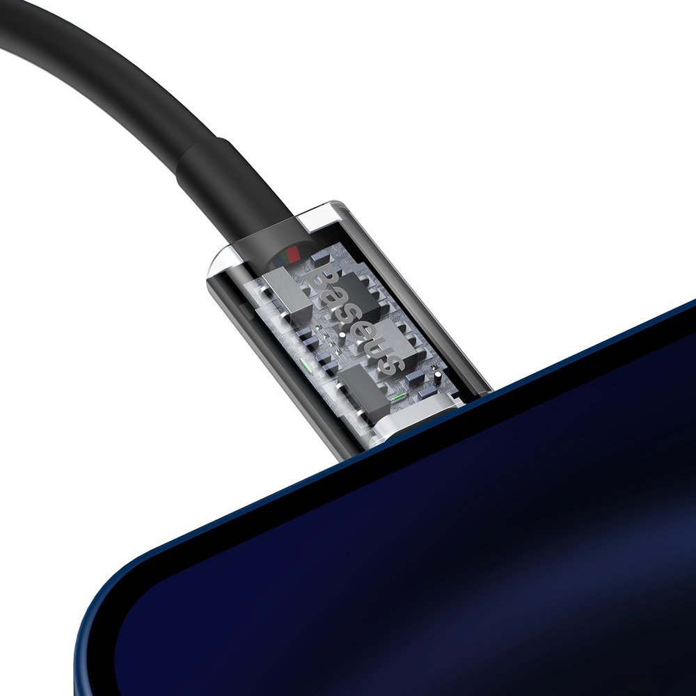 USB-C - Lightning -tietojen siirto- ja latauskaapeli Baseus Superior Series, 20W, 1m, musta CATLYS-A01