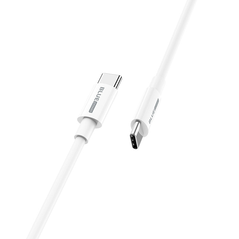 USB-C data- ja latauskaapeli - USB-C BLUE BLUE Power BBX44, 100W, 1m, valkoinen