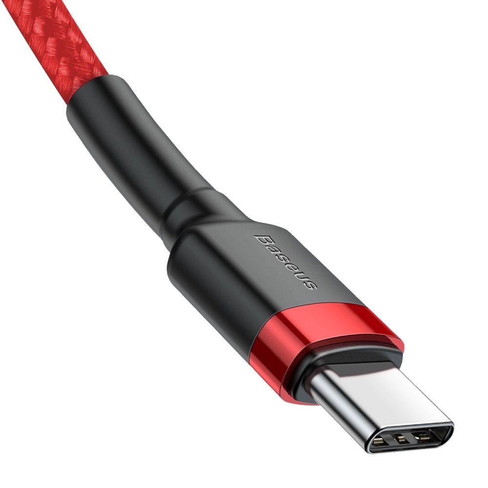 USB-C data- ja latauskaapeli - USB-C Baseus Cafule, 60W, 2m, punainen CATKLF-H09
