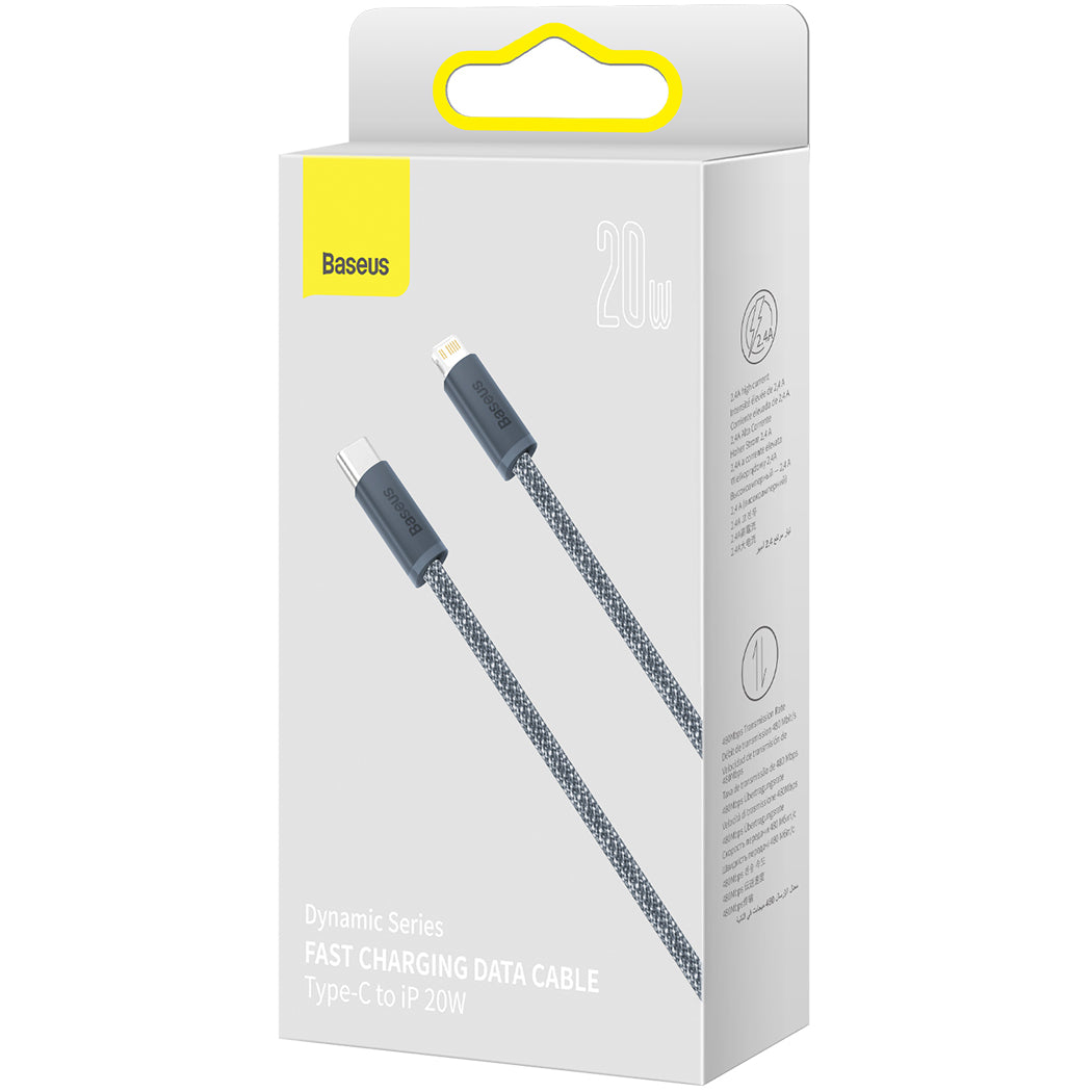 USB-C - Lightning Baseus Dynamic Series -data- ja latauskaapeli, 20W, 1m, Harmaa CALD000016