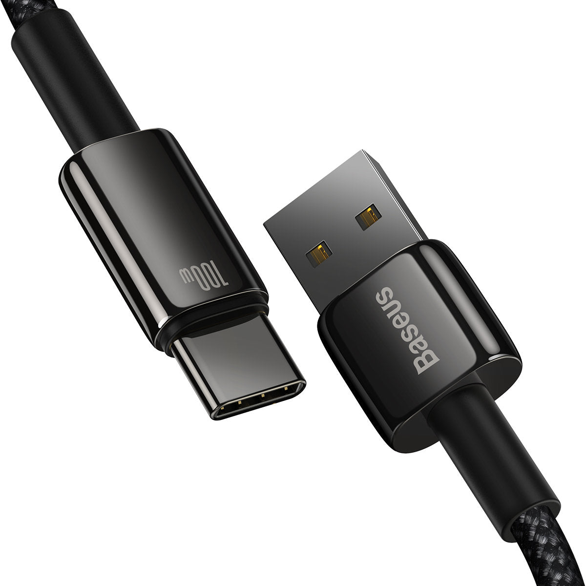 USB-A ja USB-C välinen tukiasema Tungsten Gold, 100W, 2m, musta CAWJ0001010101