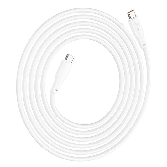 USB-C data- ja latauskaapeli - USB-C HOCO X93 USB-C, 100W, 2m, valkoinen