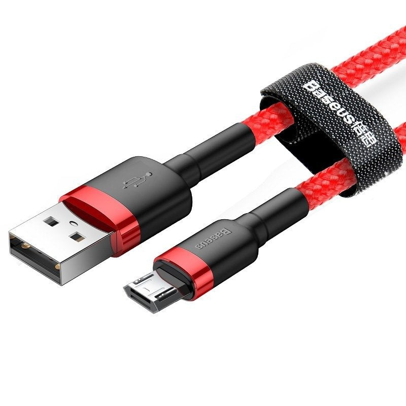 Tieto- ja latauskaapeli USB-A - microUSB Baseus Cafule, 18W, 1m, punainen CAMKLF-B09