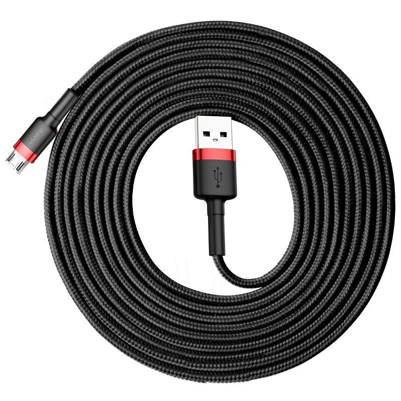 Tieto- ja latauskaapeli USB-A - microUSB Baseus Cafule, 18W, 3m, punainen CAMKLF-H91