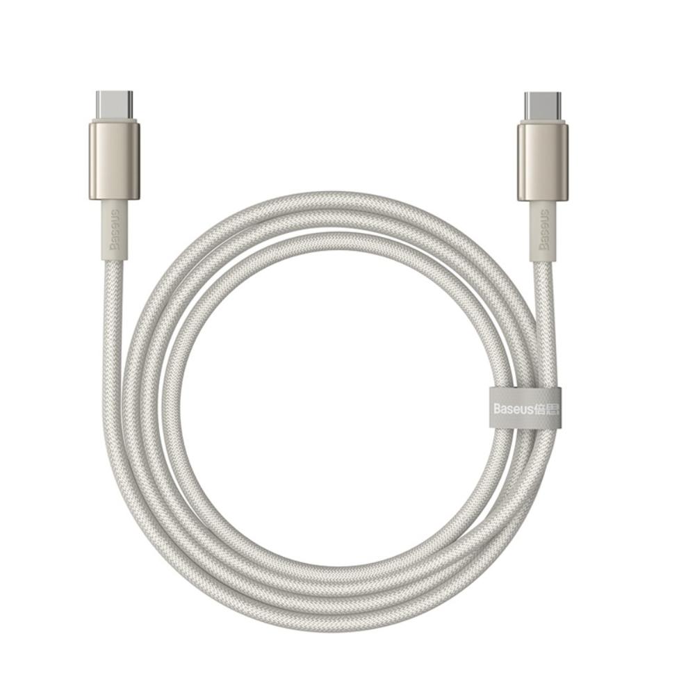 USB-C - USB-C Baseus Tungsten Gold -data- ja latauskaapeli, 100W, 1m, Kulta P10319800G21-00