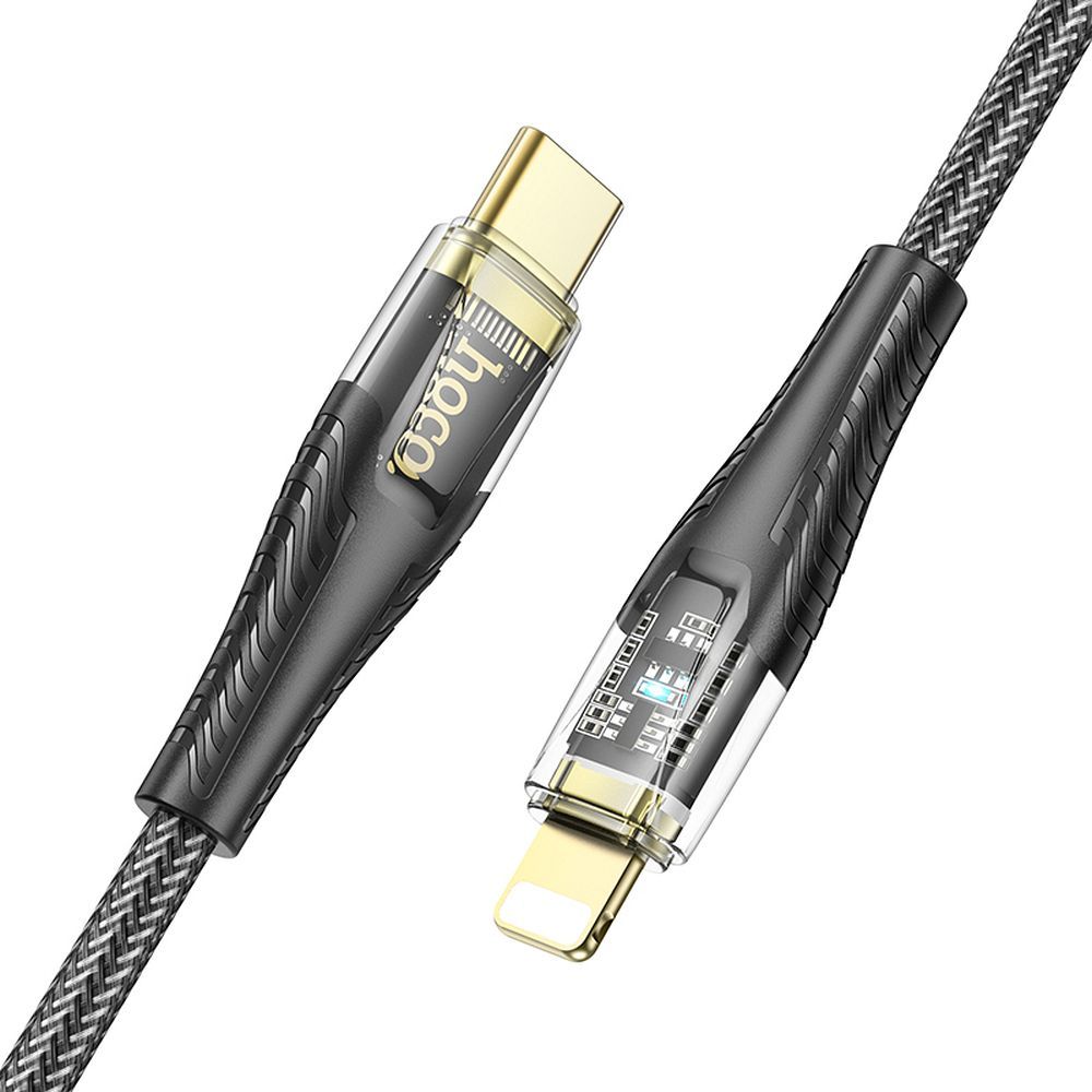 USB-C - Lightning HOCO U121 Data- ja Latauskaapeli, 27W, 1.2m, Musta
