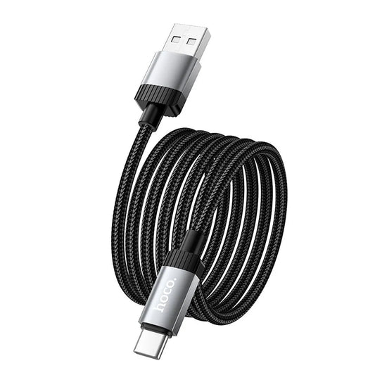 USB-A - USB-C HOCO X117 Data- ja Latauskaapeli, 60W, 1m, Musta