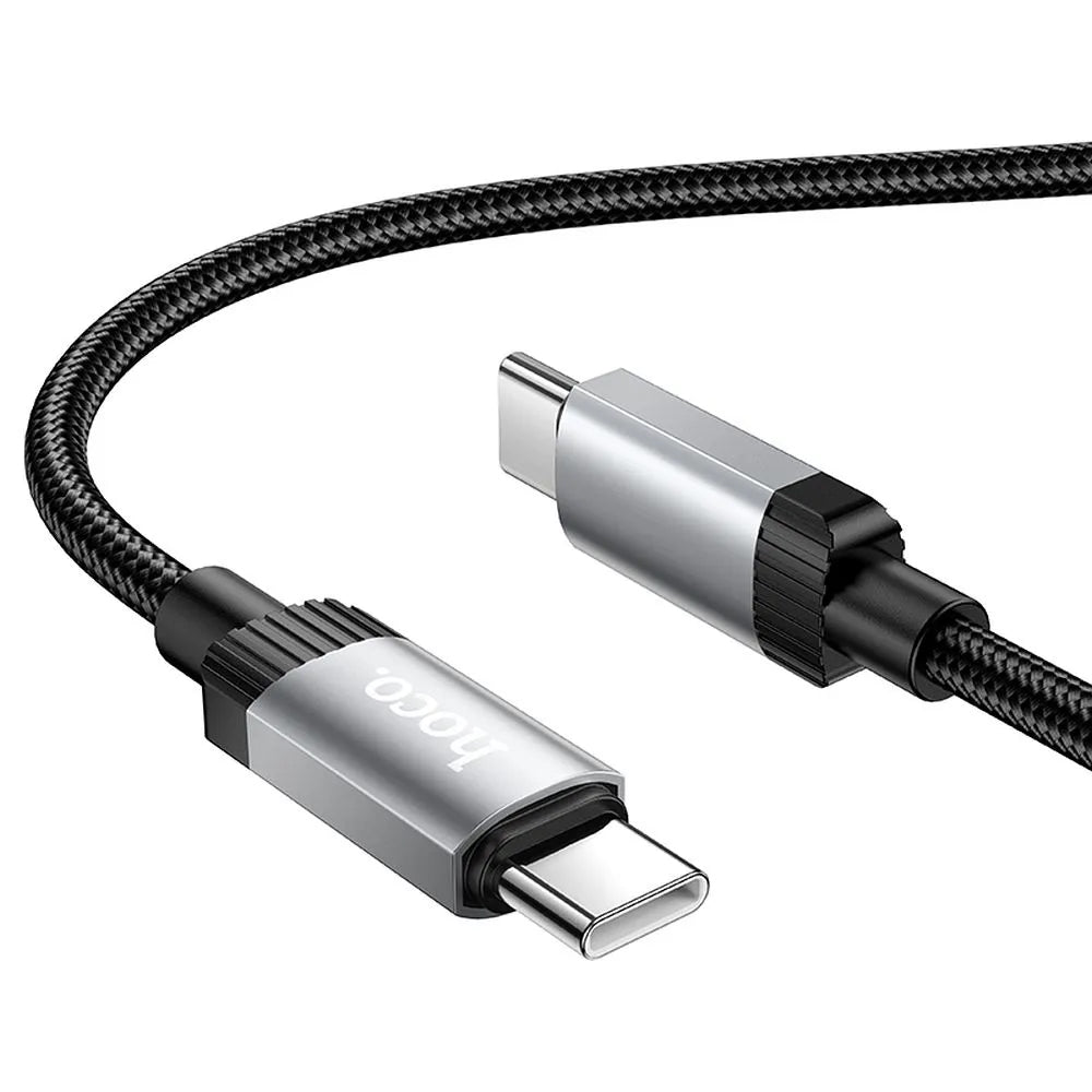USB-C - USB-C HOCO X117 Data- ja latauskaapeli, 60W, 1m, Musta