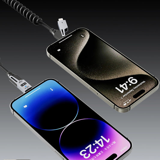 USB-A / USB-C - Lightning / USB-C Dudao L20 Pro -kaapeli, 65W, 1.5m, Musta