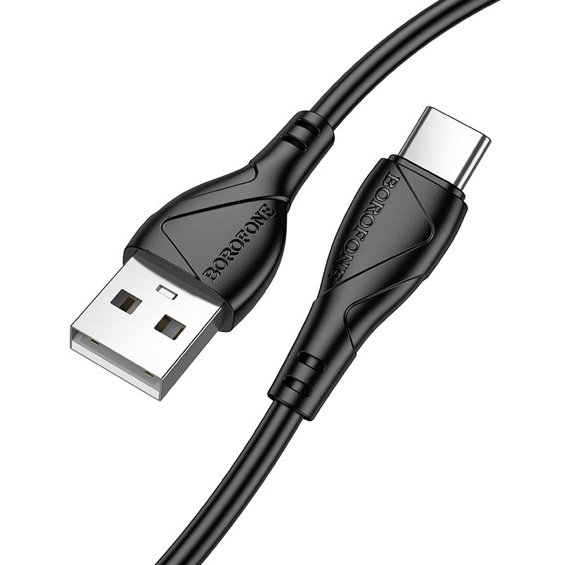 USB-A - USB-C Borofone BX121 Energy -data- ja latauskaapeli, 18W, 1m, Musta