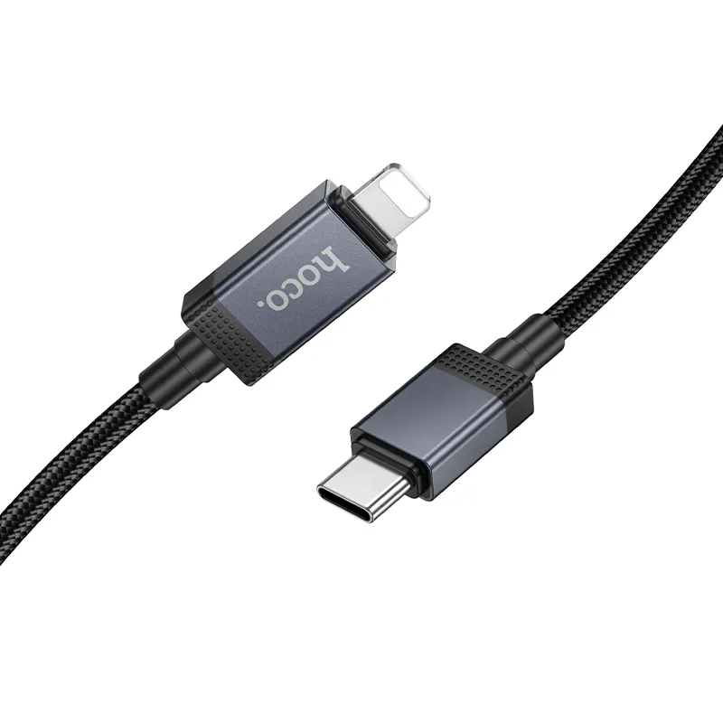 USB-C - Lightning HOCO X118 Display -kaapeli, 27W, 1m, Musta