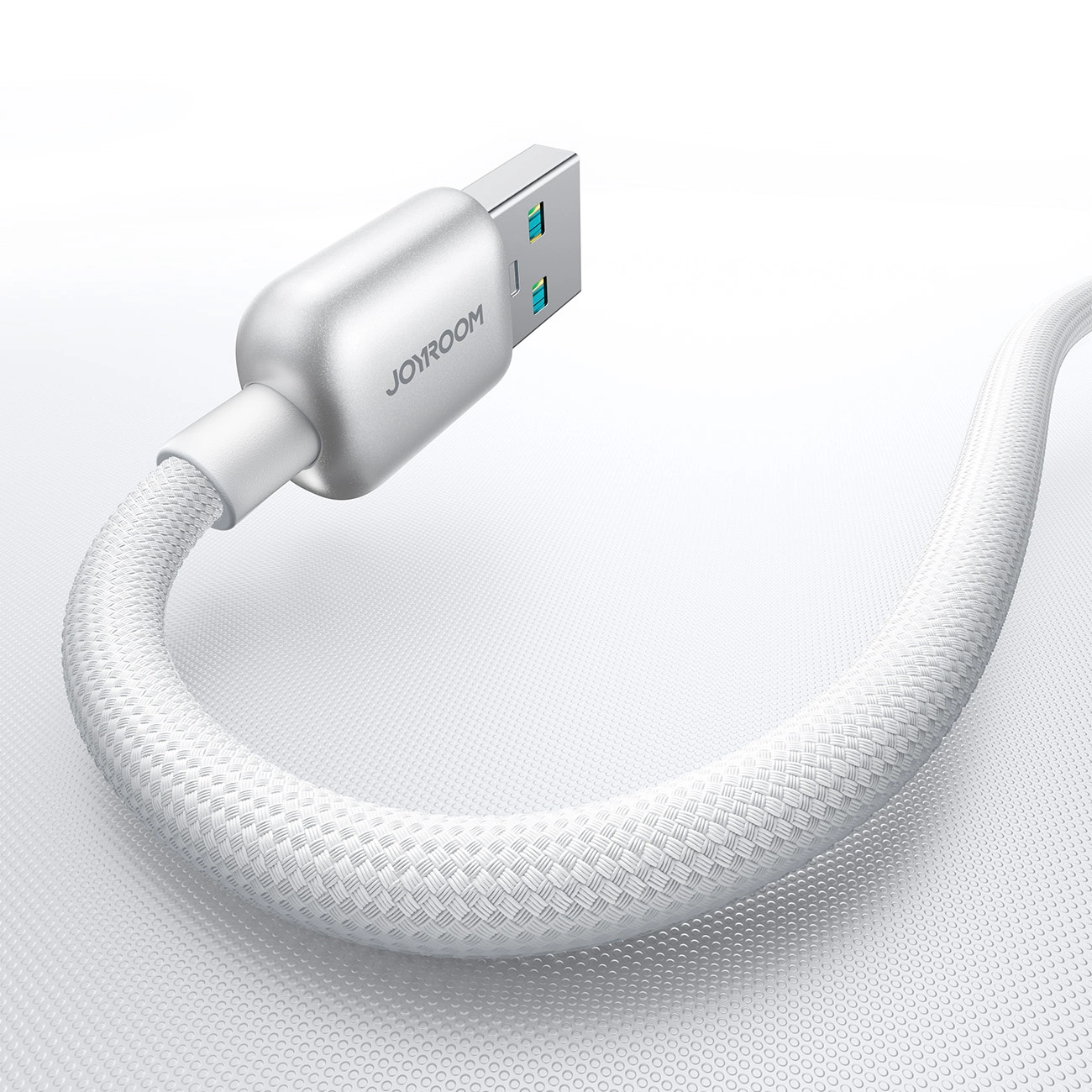 USB-A to USB-C Data and Charging Cable Joyroom S-A55 StarFlight Display, 66W, 1.2m, White
