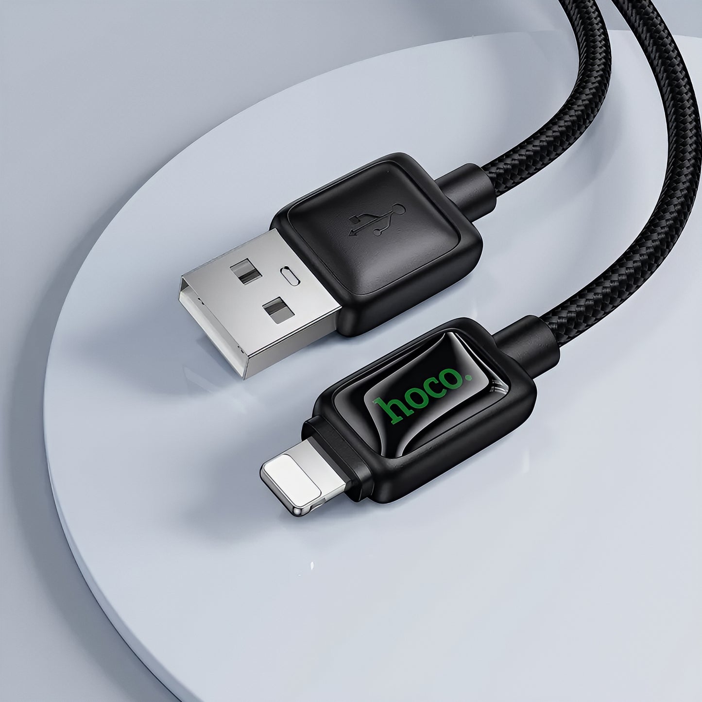 USB-A - Lightning HOCO U146 -data- ja latauskaapeli, 12W, 1.2m, Musta