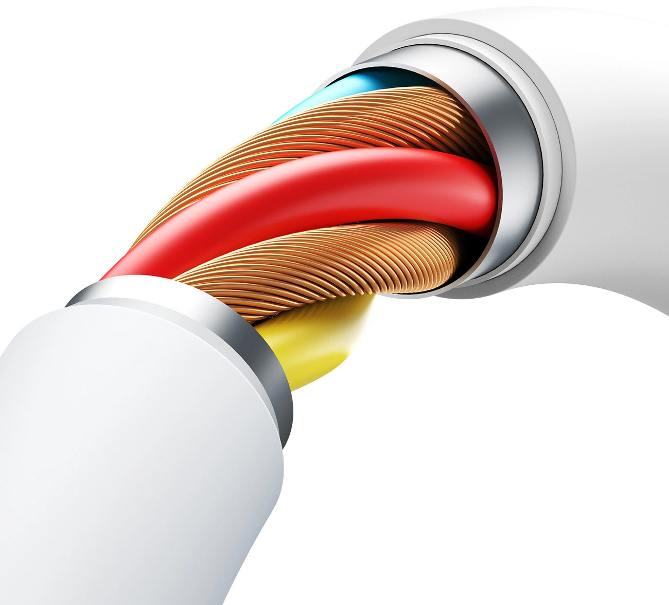 USB-A - USB-C Joyroom S-A62 Lively tiedonsiirto- ja latauskaapeli, 18W, 1,2m, valkoinen