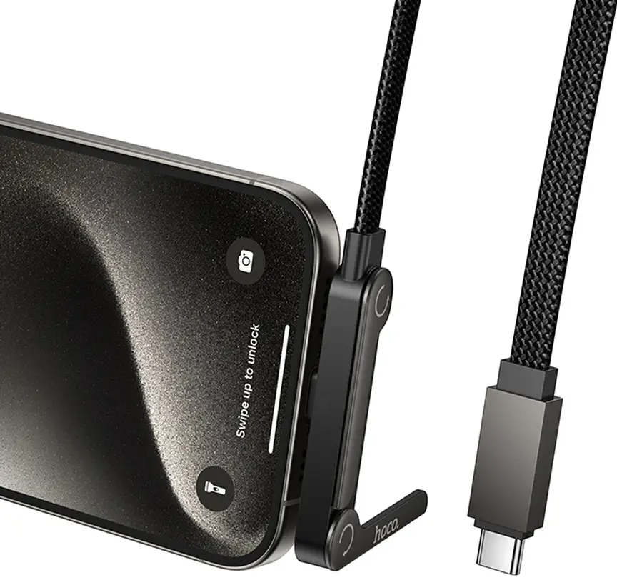 USB-C-tietojen ja latauskaapeli - USB-C HOCO U150 Exquisite, 60W, 1,2m, Musta