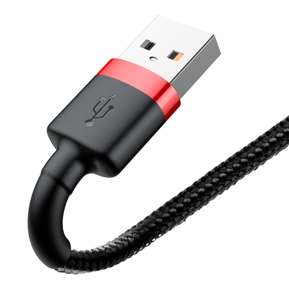 USB-A - Lightning Baseus Cafule -data- ja latauskaapeli, 18W, 2m, Punainen CALKLF-C19