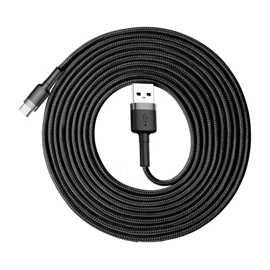 Tieto- ja latauskaapeli USB-A - USB-C Baseus Cafule, 18W, 3m, harmaa CATKLF-UG1 CATKLF-UG1 CATKLF-UG1
