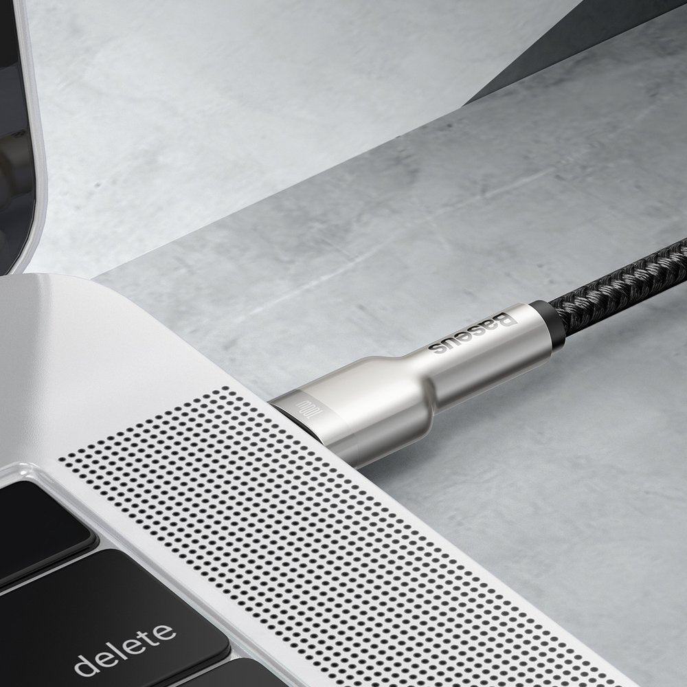 USB-C data- ja latauskaapeli - USB-C Baseus Cafule Metal Series, 100W, 1m, musta CATJK-C01