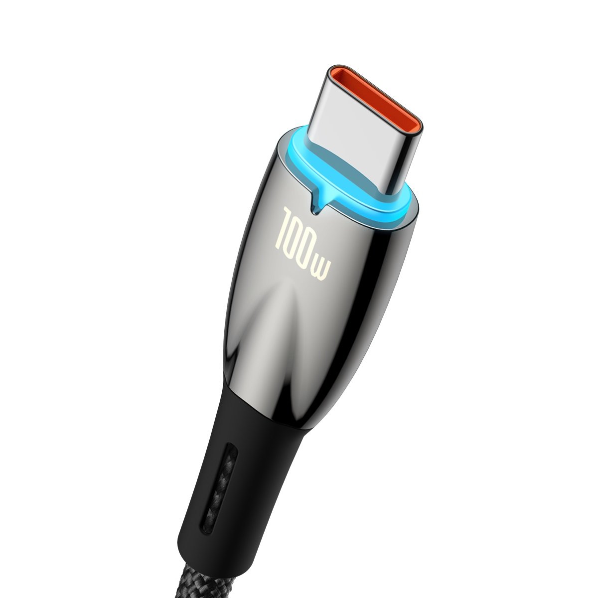 USB-A - USB-C Baseus Glimmer -sarjan data- ja latauskaapeli, 100W, 2m, musta CADH000501 CADH000501 CADH000501
