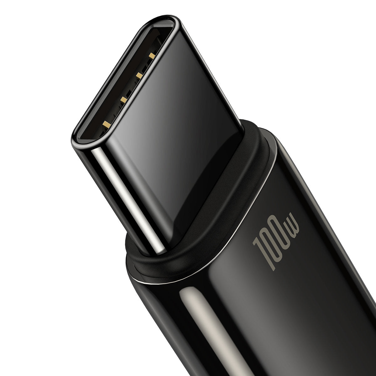 USB-A ja USB-C välinen tukiasema Tungsten Gold, 100W, 2m, musta CAWJ0001010101