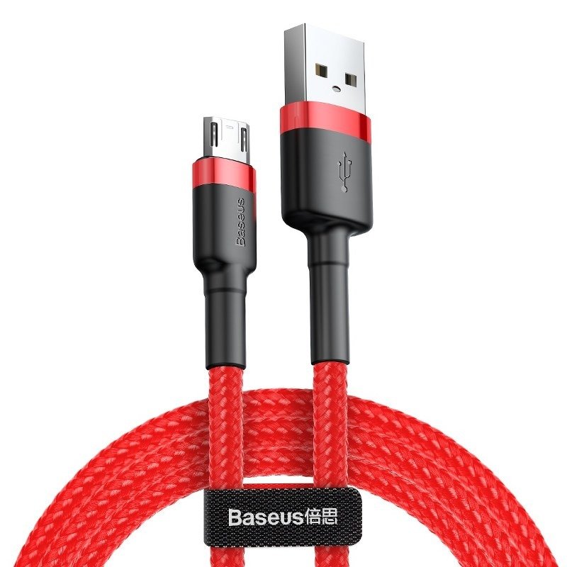 Tieto- ja latauskaapeli USB-A - microUSB Baseus Cafule, 18W, 1m, punainen CAMKLF-B09