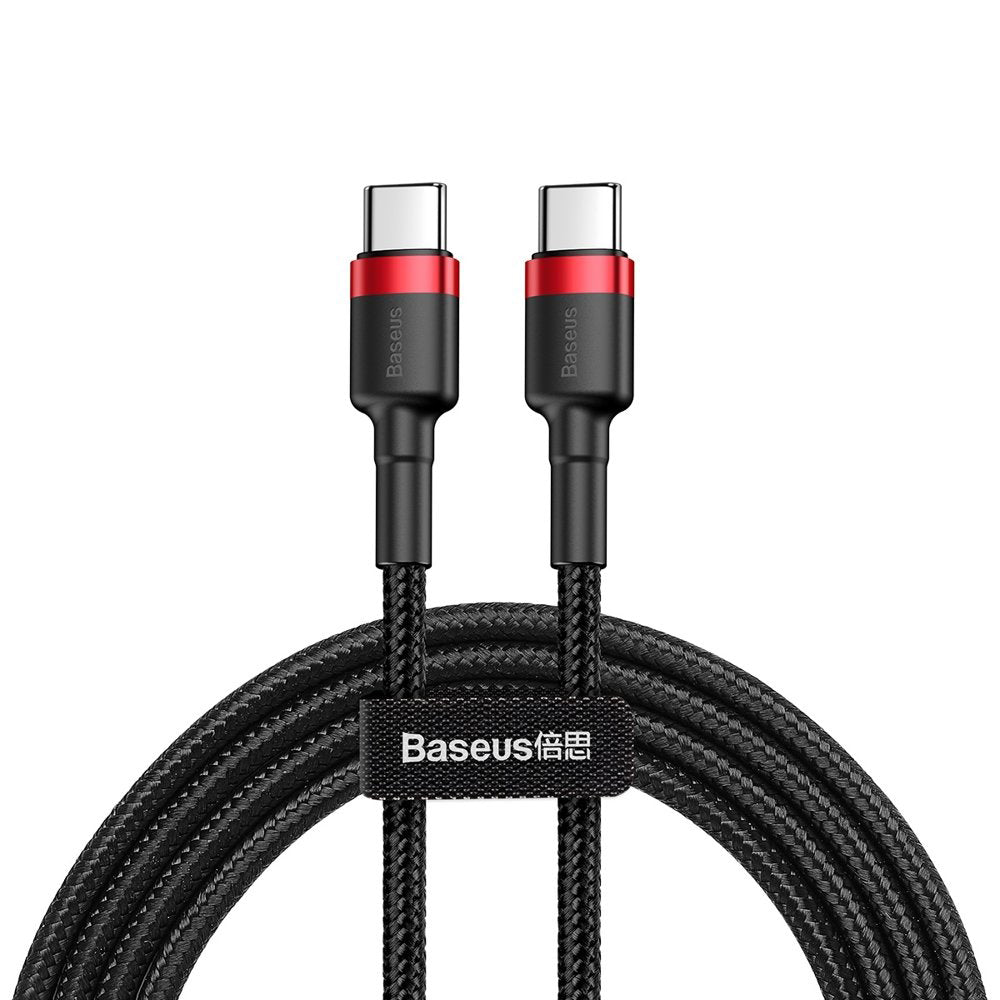 USB-C data- ja latauskaapeli - USB-C Baseus Cafule, 60W, 2m, punainen CATKLF-H91