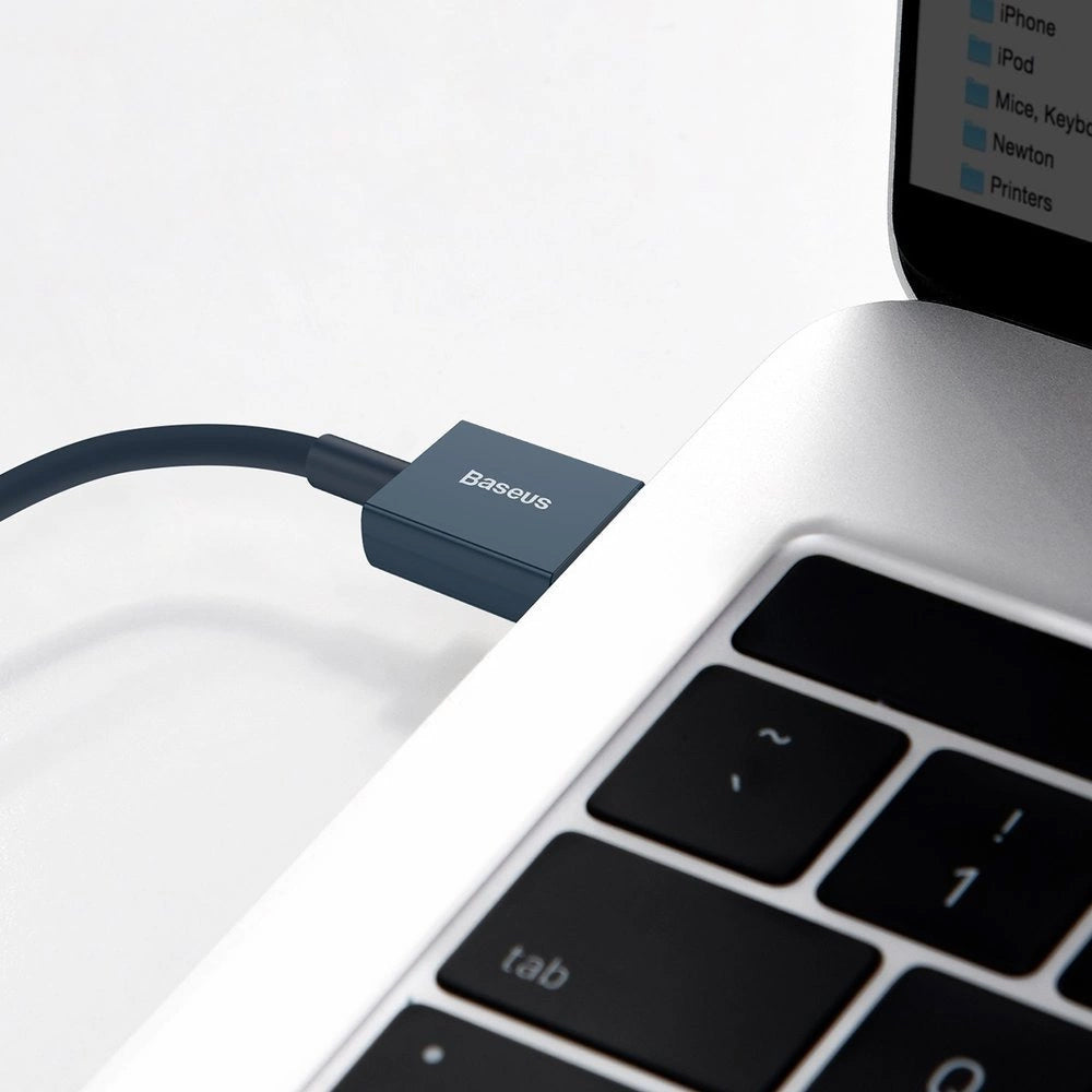 Tieto- ja latauskaapeli USB-A - Lightning Baseus Superior Series, 20W, 1m, sininen CALYS-A03