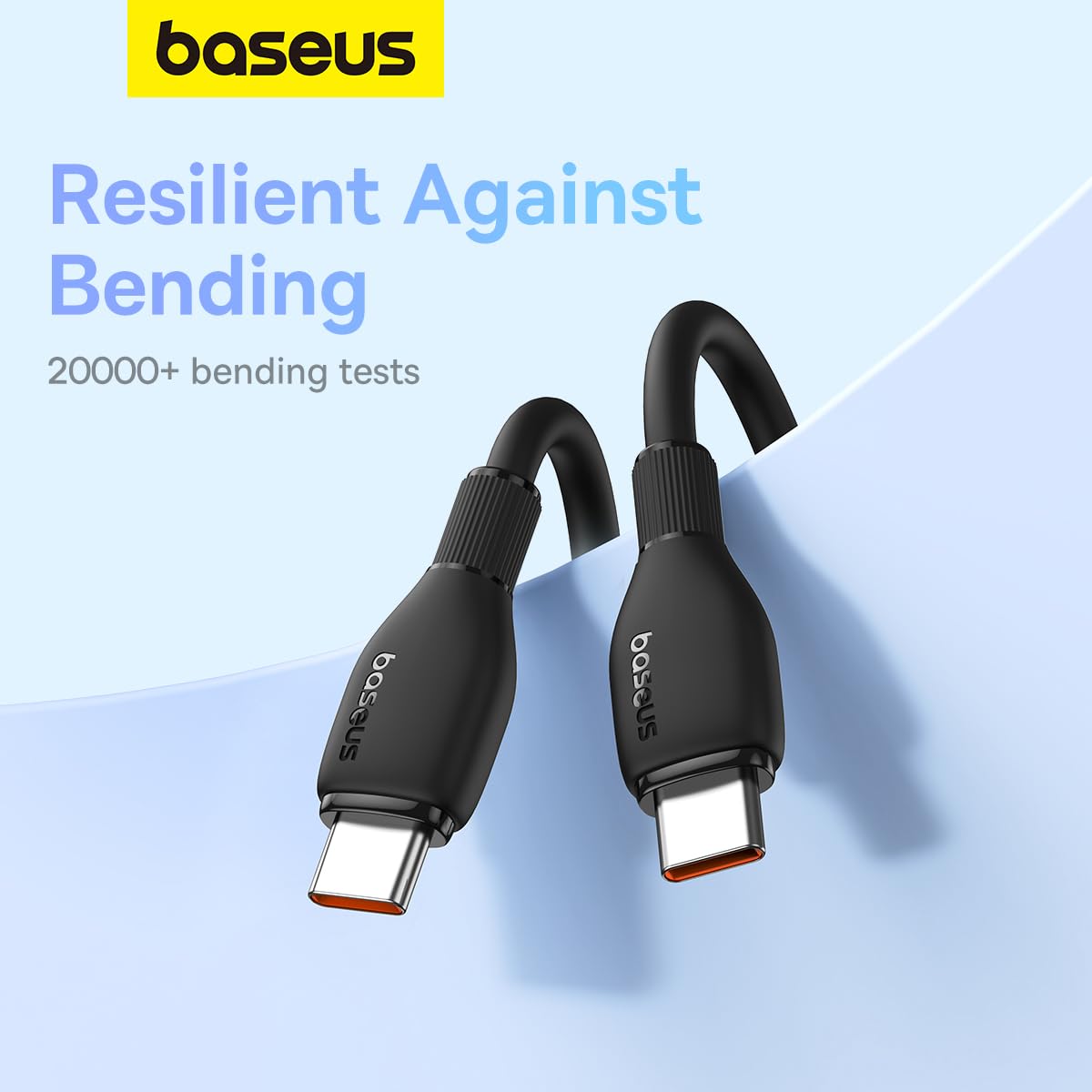 USB-C - USB-C Baseus Pudding -data- ja latauskaapeli, 100W, 1.2m, Musta P10355702111-00