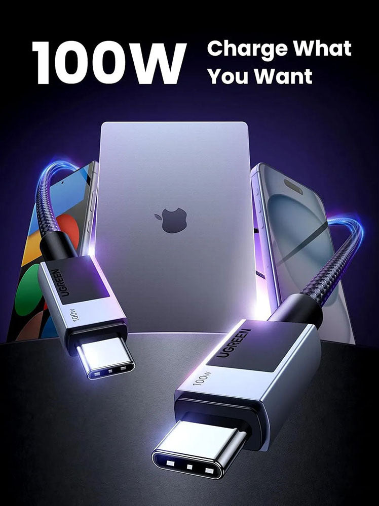 USB-C Data and Charging Cable - USB-C UGREEN L512, 100W, 3m, Gray