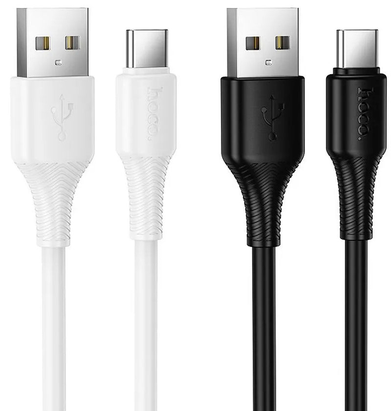 USB-A - USB-C HOCO X120 Data- ja Latauskaapeli, 60W, 1m, Valkoinen