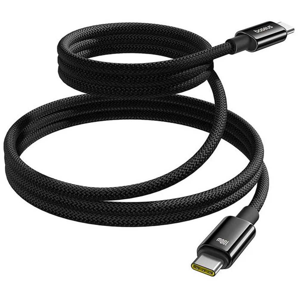 USB-C - USB-C Baseus Tungsten Gold -data- ja latauskaapeli, 100W, 1m, Musta P10319805111-00