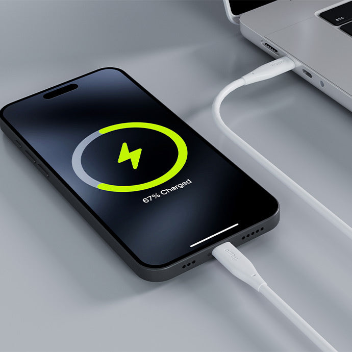 USB-C - USB-C Allity -kaapeli ja laturi. AUC-02, 100W, 1m, Valkoinen