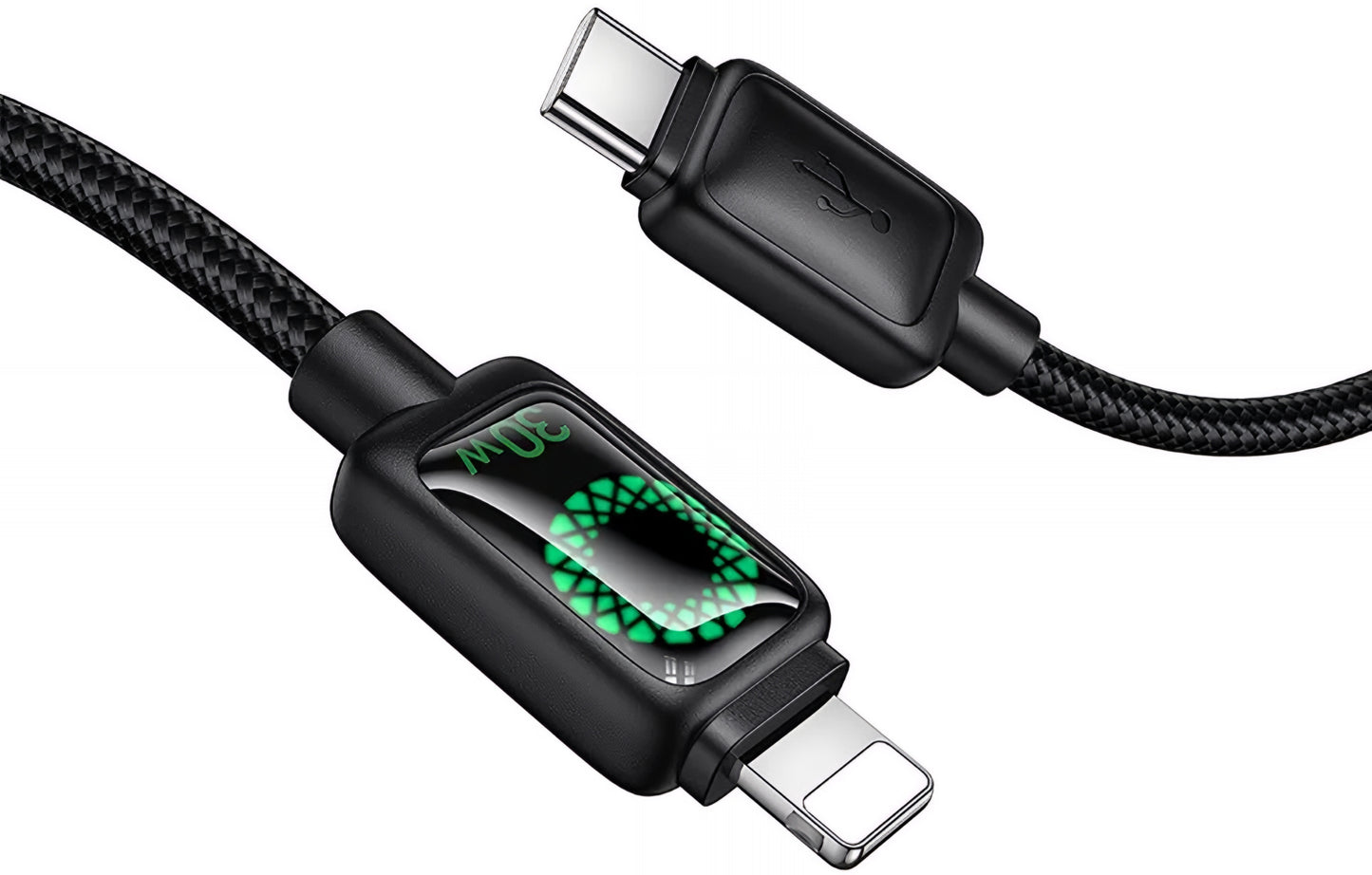 USB-C - Lightning HOCO U146 -data- ja latauskaapeli, 30W, 1.2m, Musta