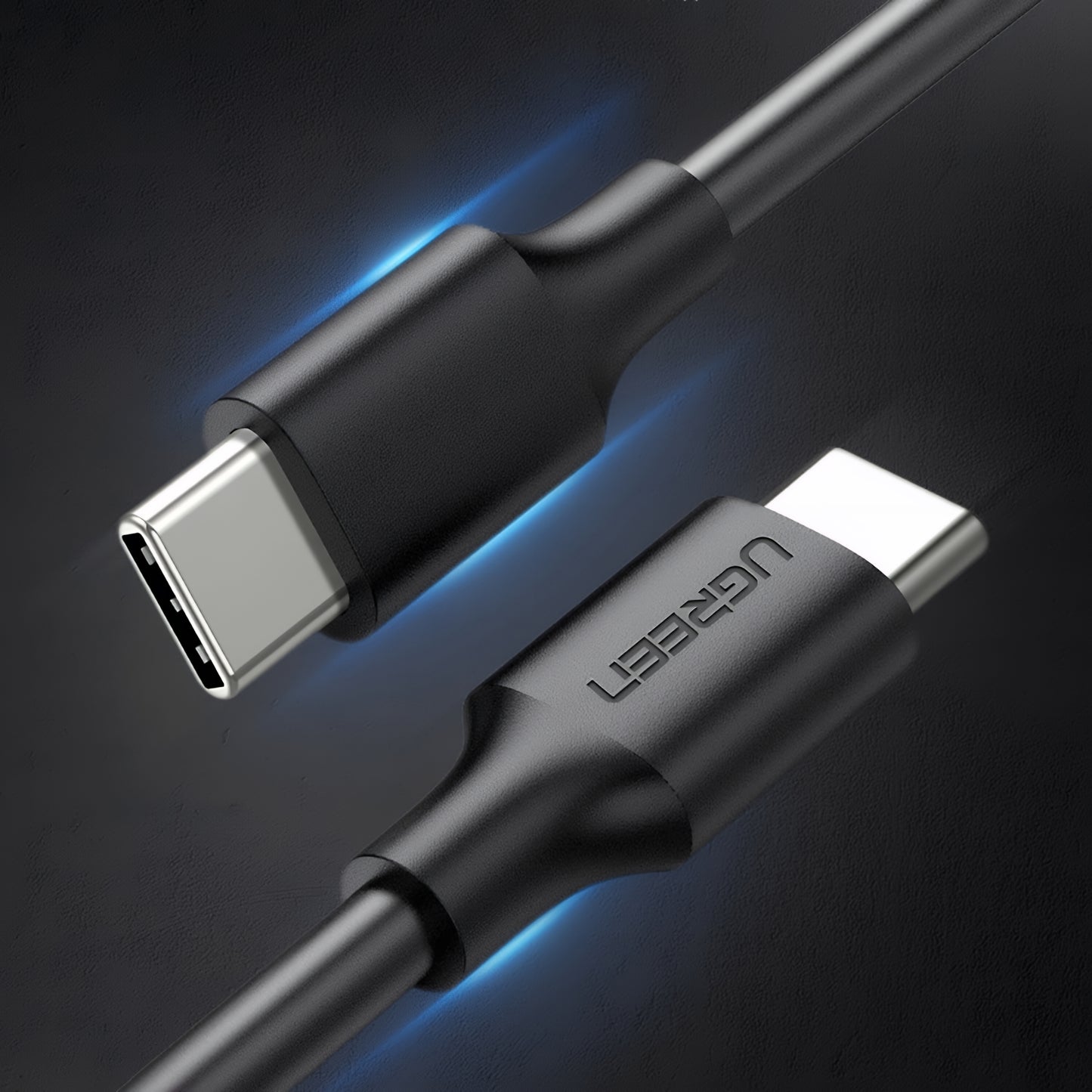 USB-C - USB-C UGREEN US286 Data- ja latauskaapeli, 60W, 3m, Musta