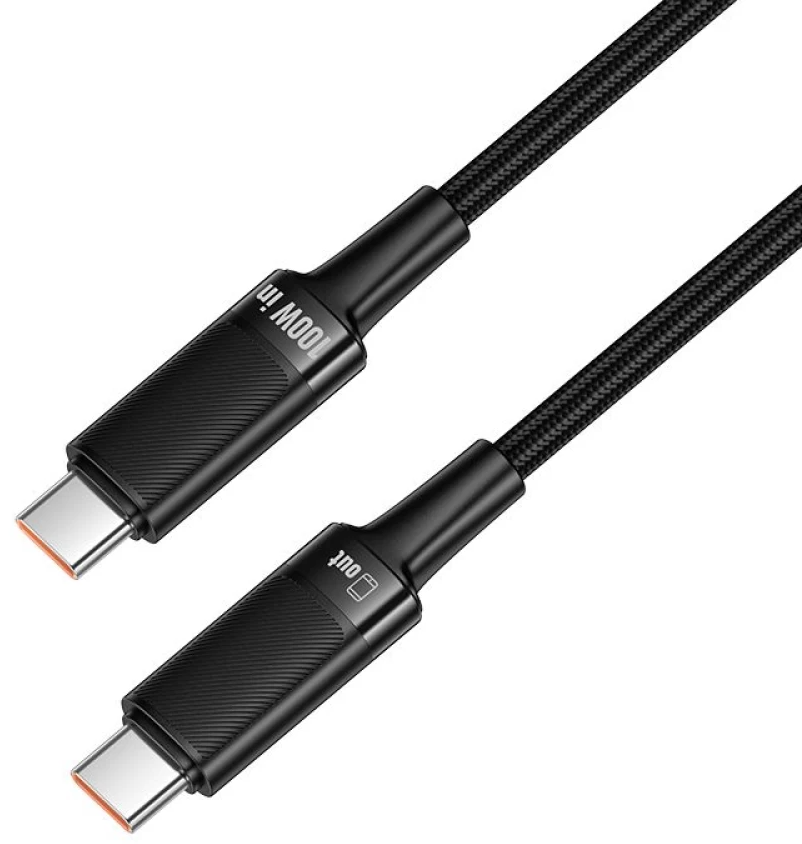 USB-C Data and Charging Cable - USB-C HOCO U153 Extreme, 100W, 1.2m, Black